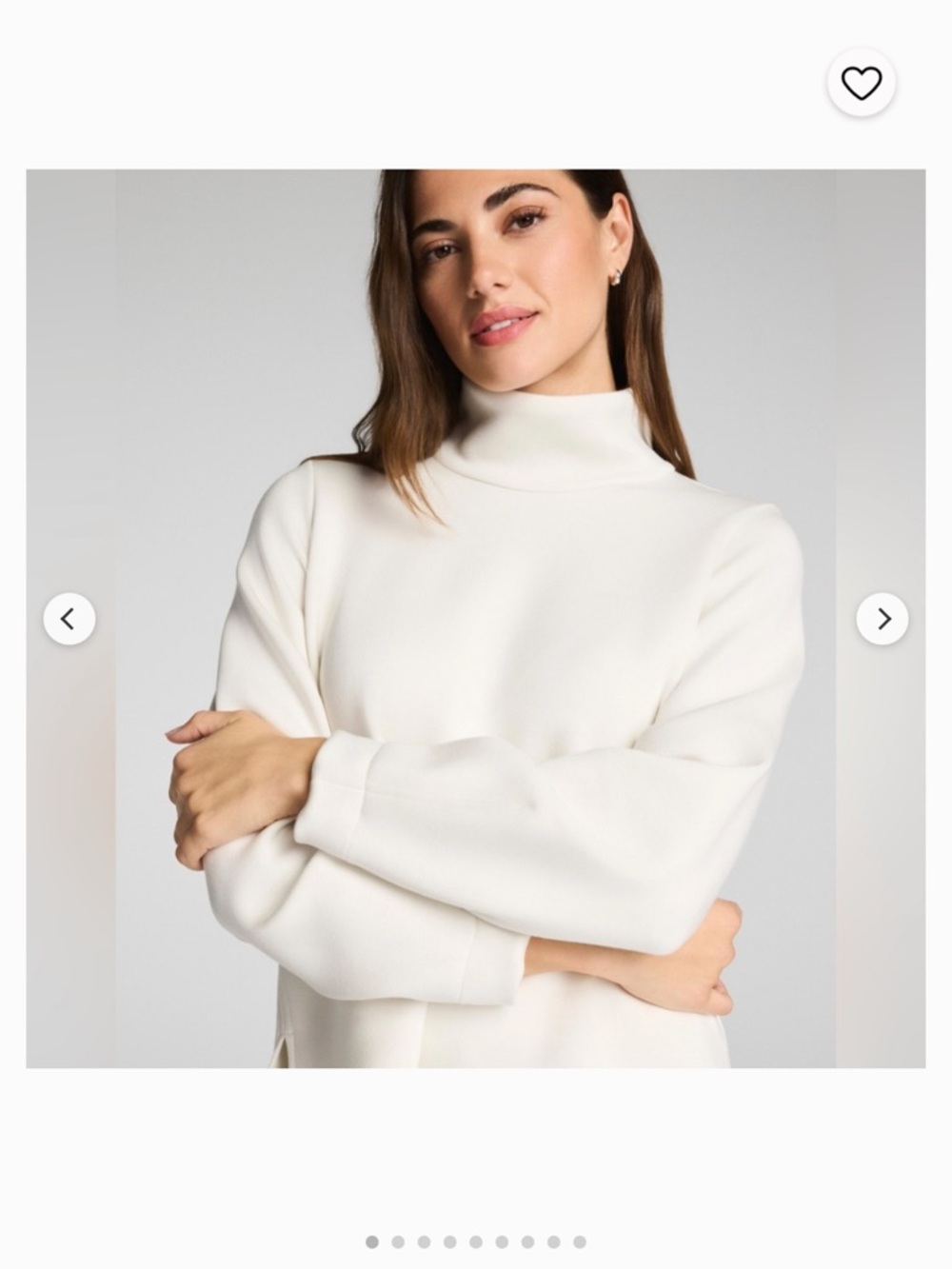Spanx AirEssentials LuxeClassic White Turtleneck Small
